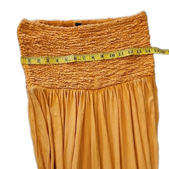 Urban Outfitters Out From Under Womens Orange Makena Smocked Boho Jumpsuit M - Picture 14 of 16